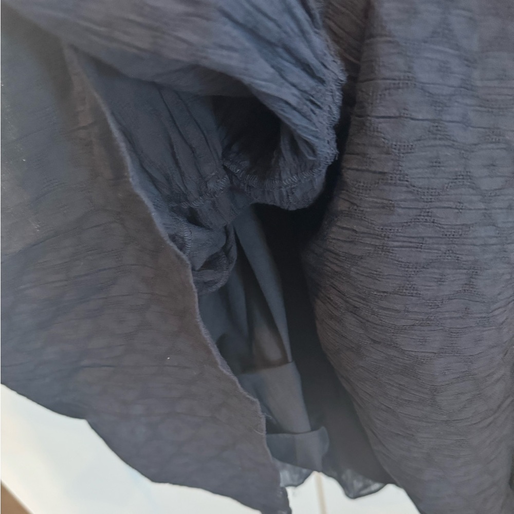 Navy Off-the-Shoulder Maxi Dress w/ Sleeves - Picture 10 of 11